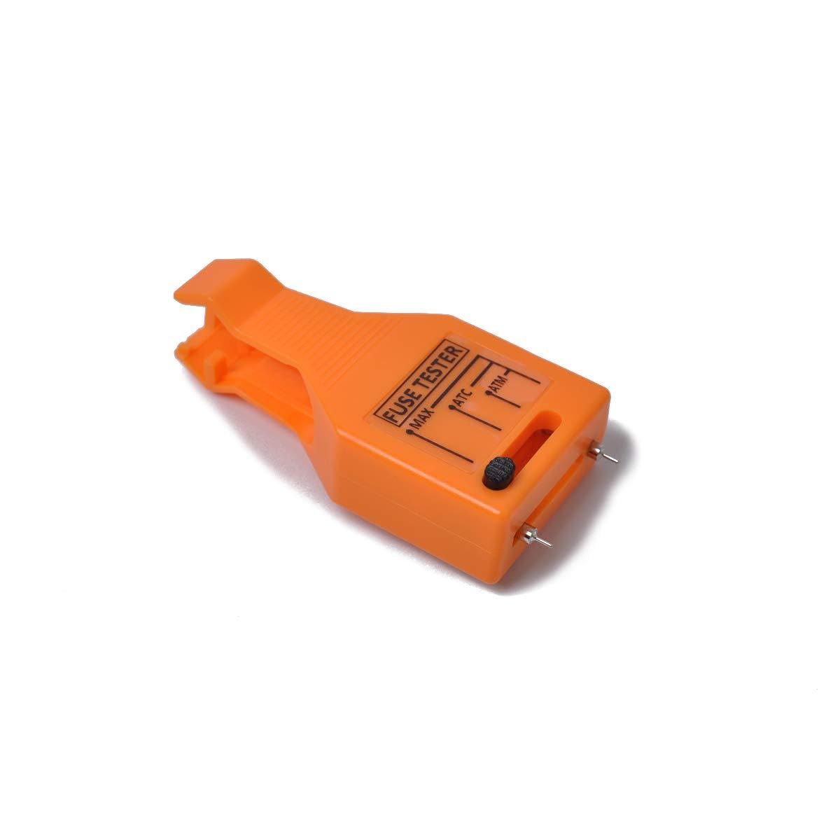 Kit Surtido de Fusibles para Coche y Disyuntor de Reinicio Manual de 15 Piezas con Comprobador de Fusibles Material Plástico y Especificaciones 5a a 30a