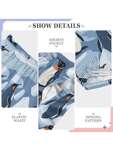 Penguins on The Ice Boys Pants for Kids Jogger Pants with Pockets S4