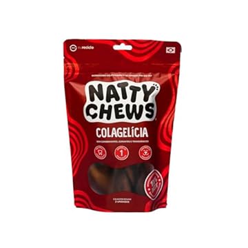 Mordedor Natural Colágeno Bovino Trançado Fusilli Natty Chews Para Cães - Auxilia na Saúde das Articulações, Pele e Pelos - 1un