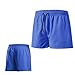 Men's Running Athletic Shorts 5 Inch Gym Workout Hiking Shorts with Pockets Quick Dry Drawstring Shorts Blue
