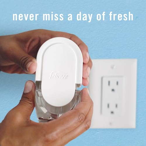 Febreze Plug In Air Freshener, Odor-Fighting Scented Oil Refill, Air Fresheners for Home and Bathroom and Kitchen, Long Lasting for Strong Odors, Sweet Watermelon Vine Scent, 0.87oz Refill, 3 Count - image 8
