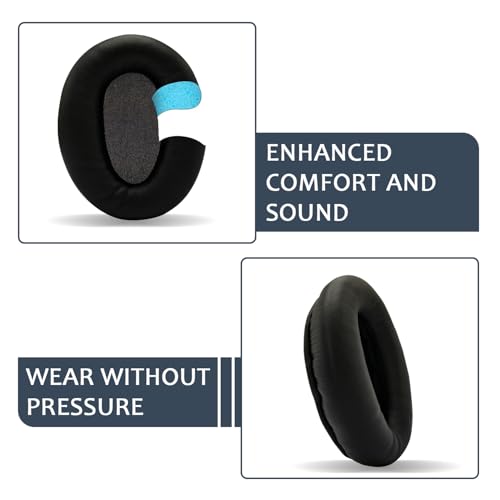 Almohadillas de repuesto para auriculares Sony WH-CH700N, WH-CH710N y WH-CH720N, fundas para orejeras, tapones para auriculares, piezas de reparación (negro) miniatura 5