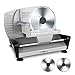 Meat Slicer Electric Deli Food Slicer with【Updated Version】2 Removable 304 Stainless Steel Blades, ONEISALL Adjustable Thickness Deli Slicer for Meat, Cheese, Bread, Fruit & Veggies, 150W