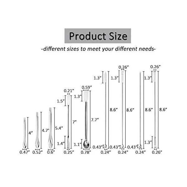 15Pcs-Stainless-Steel-Lab-Spatula-Micro-Scoop-Reagent-Laboratory-Mixing-Spatula-22cm-Long-Sampling-Spoon 15Pcs-Stainless-Steel-Lab-Spatula-Micro-Scoop-Reagent-Laboratory-Mixing-Spatula-22cm-Long-Sampling-Spoon