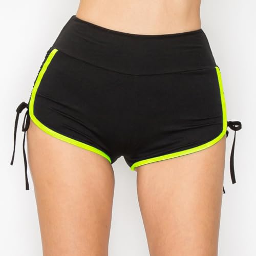 Image of ALWAYS Faux Leather Shorts - High Waist Active Stretch Yoga Short Pants for Women