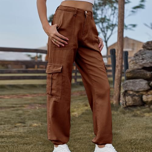 Y2k Cargo Pants Women High Waisted Tall, Pull On Joggers, Teen Girl Clothes, Womens Fashion Hiking Pants Trendy 20252