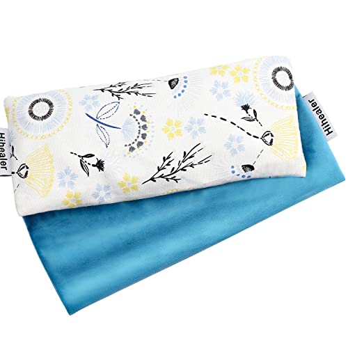 Lavender Eye Pillow for Relaxation, Yoga, Sleep – Weighted Eye Mask for Headache, Sinus, Aromatherapy Moist Heat Compress, Meditation Accessory, Relaxation Gift for Women (Blue)