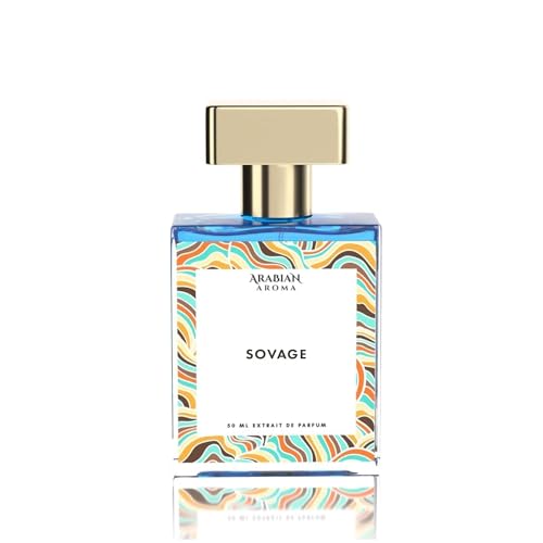 Image of Arabian Aroma Sovage Perfume for Men Fresh Citrus Woody Fragrance | Long Lasting Extrait de Parfum 50ml