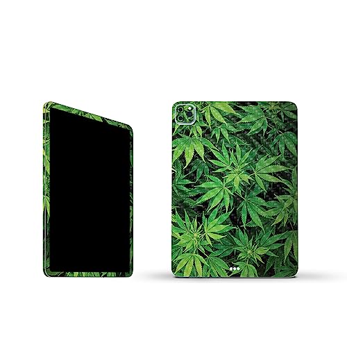 Image of MightySkins Carbon Fiber Skin Compatible with Apple iPad Pro 11 inch M2 4th Gen (2022) Full Wrap Kit - Weed | Protective, Durable Textured Carbon Fiber Finish | Easy to Apply | Made in The USA