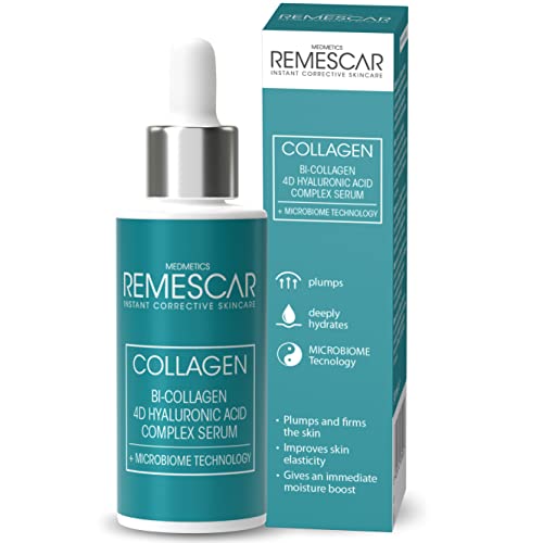 Remescar Sérum au Collagène pour le Visage 30 ML - Collagène Hydrolysé - Sérum Visage à l'Acide Hyaluronique - Hydratant, Anti-âge - Technologie Microbiome - Adapté à Tous les Types de Peau Cover