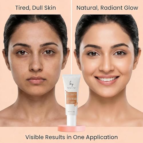 Image of Herbs & Pure CC+ Cream SPF30PA+++ with Vitamin E, Instant Spot Coverage, Light Makeup Glow, Tinted Moisturizer, Lightweight, Natural Coverage, Long Lasting, Evens Skin Tone, 50ml, Pack of 2