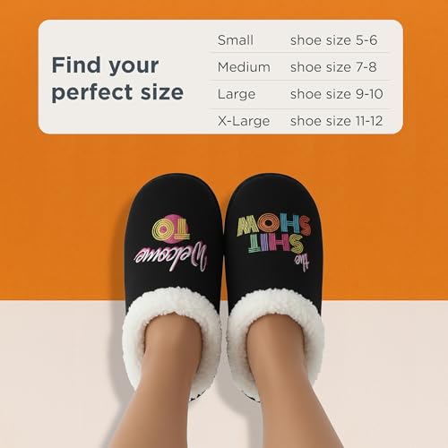 Image of Snoozies Slipper Socks -Funny Quote House Slippers for Women, Non-Slip Fuzzy
