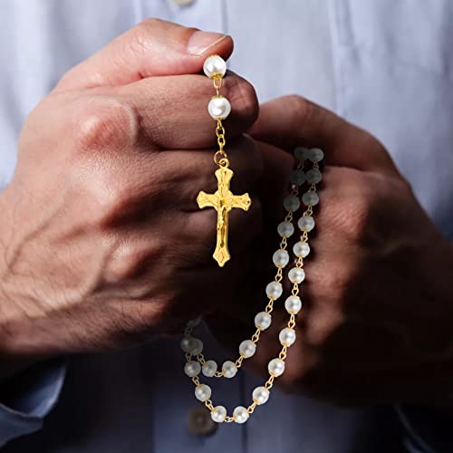 first communion rosarys for girls and boys rosarybeads catholic for men women rosary necklace as gifts for mother grandmother elders