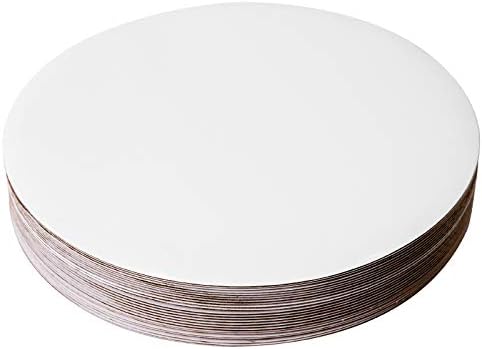 [25pcs]12"White Cakeboard Round,Cake Circle Base Boards Cake Plate Platter 12 inch,Pack of 25