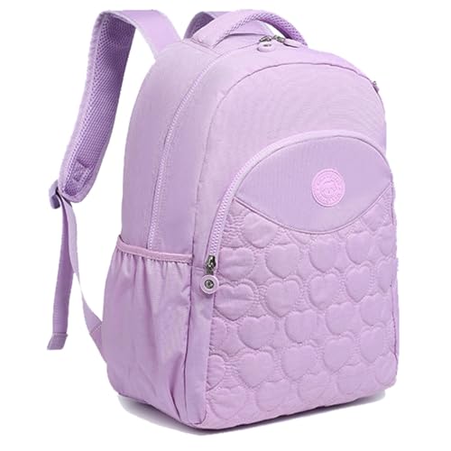 Mochila Feminina Kika Escolar Costa Coração Juvenil Adulta (Lilas)