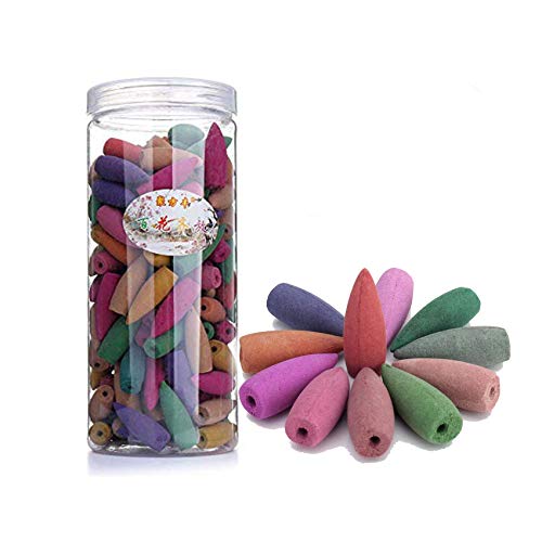 168pcs mezclado flujo de retorno de incienso Conos Cono de aromaterapia de madera de s�ndalo tibetano incienso torre quemador de esencias naturales para flujo de retorno de incienso fragancia soporte
