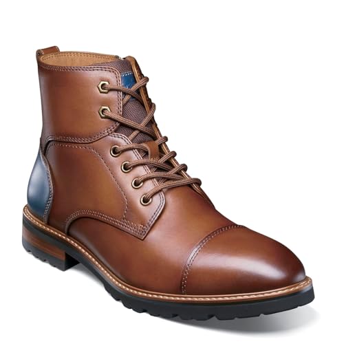 Bottes Renegade Florsheim au cuir cognac d'exception et bout rond raffiné