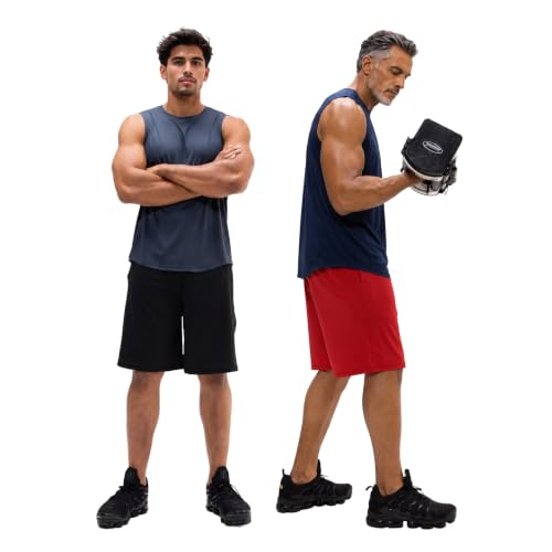 Image of DEVOPS Men's 2-Pack Loose-Fit 10 inch Workout Gym Shorts with Pockets
