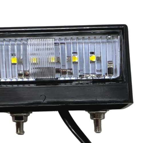 Heavy Duty 3.29"X1.6" Surface-Mount 6 Led Trailer License Plate Lights [Dot/Sae Certified] [Ip67 Waterproof Rated] [Ultra-Durable] Tags For Trailers, Rvs, Trucks & Boats - Black 10V-30V (Qty 1) #TOP2