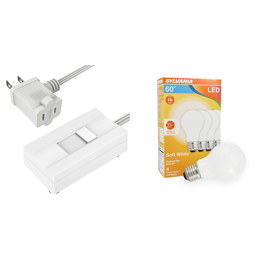 TOPGREENER Table-Top Dimmer and Sylvania Reduced Eye Strain LED Light Bulb 4-Pack Bundle
