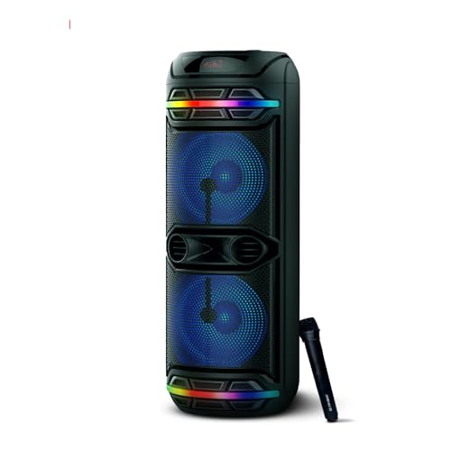 Audiobox Large Bluetooth Party Speaker with Wireless Microphone and Dual 12 Inch Speakers for Ultimate Sound