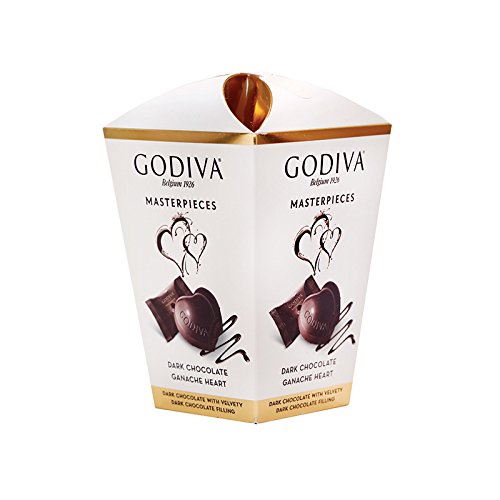 Godiva Masterpiece Dark Chocolate Ganache Heart Chocolate Box, 117 Grams