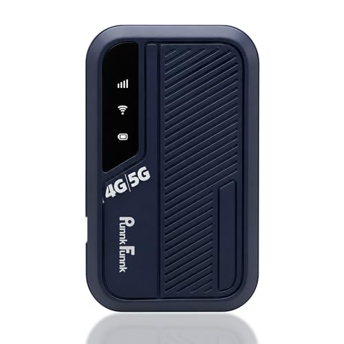 Image of PunnkFunnk 4G /5G LTE WiFi Dongle, SIM Card Slot with Up to 300Mbps WiFi Hotspot, Hotspot Device with All Sim Network Support, 3000Mah Battery, High-Speed Wireless Internet (Blue)