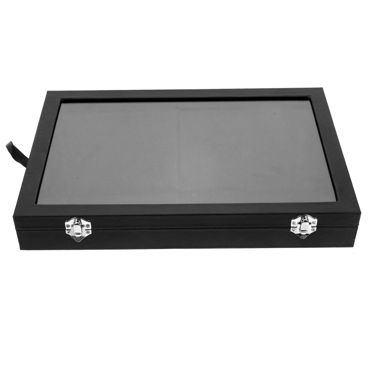 Boîte de rangement vitrine pour broches et bijoux en similicuir