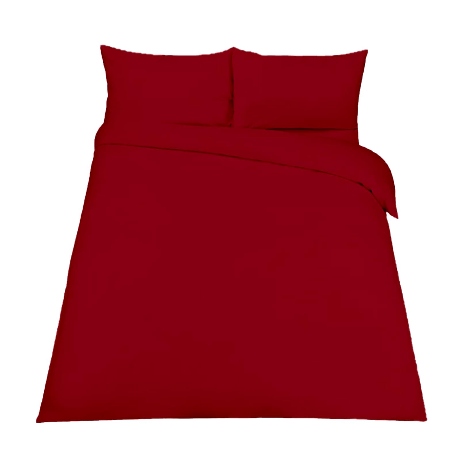 EGYPTO Polycotton Red Single Duvet Cover Set - Soft, Breathable Anti-Allergic Bedding Set - with Comfortable Pillow Case for Bed (Single, Red)