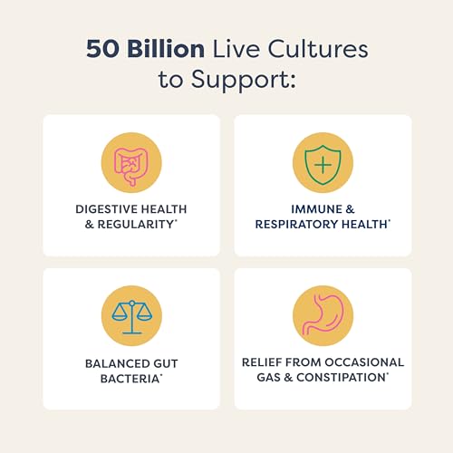 image for Renew Life Extra Care Digestive Probiotic Capsules, 50 Billion CFU Gua