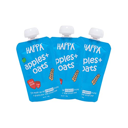 Happa Organic, (Apple + Oat Puree), 3 Pouch 100g Each Happa Organic, (Apple + Oat Puree), 3 Pouch 100g Each