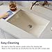 DeerValley DV-1U0085 Ally Rectangular Undermount Bathroom Sink 21'' x 15'' inch Vitreous China Bathroom Undermount Sink with Overflow, Bone