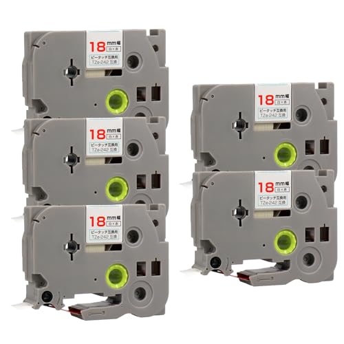 �y�G�R�X���z�u���U�[�p �s�[�^�b�`�݊� TZe-242 ��/�ԕ��� 18mm(�e�[�v��) 5�Z�b�g TZe�e�[�v�݊� ���x�����C�^�[ P-TOUCH CUBE �s�[�^�b�`�L���[�u�Ή�