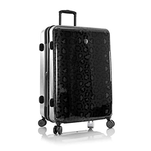 Heys America Leopard 30-Inch Hardside Spinner Luggage (Black Leopard)