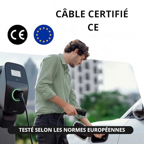 Câble de Charge 11KW 16A LDY Triphasé avec Connecteurs Robustes Type 2