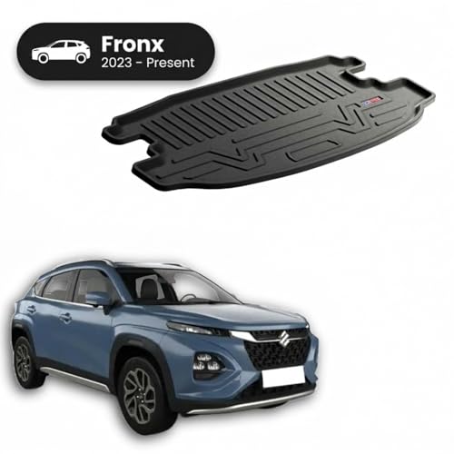 Image of 3D TPE Car Boot Mat for Fronx (2023 Onwards) Custom Fit, Heavy Duty & Anti-Slip Boot Mat | All Weather Resistant, Waterproof & Dustproof Trunk Liner, Car Dicky Mat for Fronx