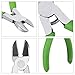 LEONTOOL Precision Diagonal Cutting Pliers 4-Inch Wire Cutters Diagonal Side Cutters Small Wire Flush Cutters Spring Loaded Wire Snips for Jewelry Making Cutting Plastic Cable Ties