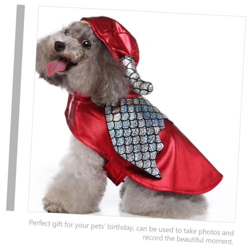 Disfraz para perro rojo talla M cómodo y adorable miniatura 4