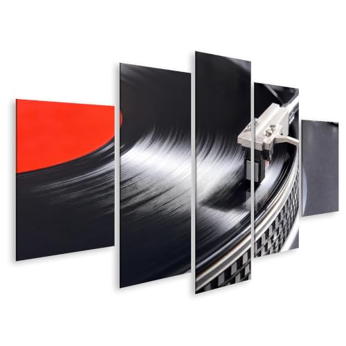 Toile tourne-disque nostalgique islandburner : l'ambiance rétro idéale pour votre salon