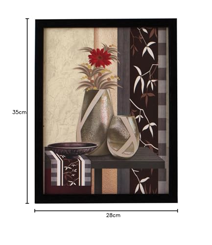 Image of Indianara 3 Pc Set of Floral Paintings Without Glass 5.2 X 12.5, 9.5 X 12.5, 5.2 X 12.5 Inch