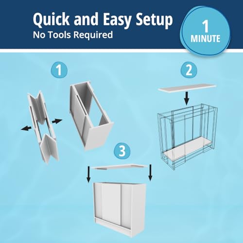 Tetra 40 Gallon Fish Tank Stand, Easy to Assemble in Less Than 1 Minute, No Tools Required, Water-Resistant Wood Stand for Freshwater and Saltwater Aquariums, Sturdy Stand Designed for Durability by Tetra - Image 3
