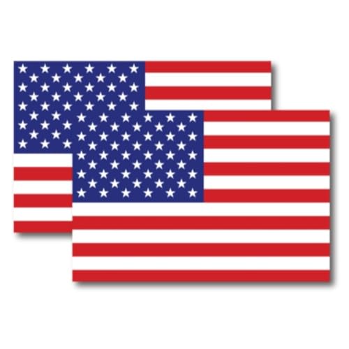 Magnet Me Up: American Flag Automotive Magnet Decal - 4x6 Inches, 2 Pack - Red, White, and Blue - Heavy-Duty Magnetic Vinyl for Car, Truck, SUV - Display Patriotism with Multipack Magnets