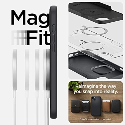 Spigen Silicone Fit MagFit Case Compatible with iPhone 14 - Black