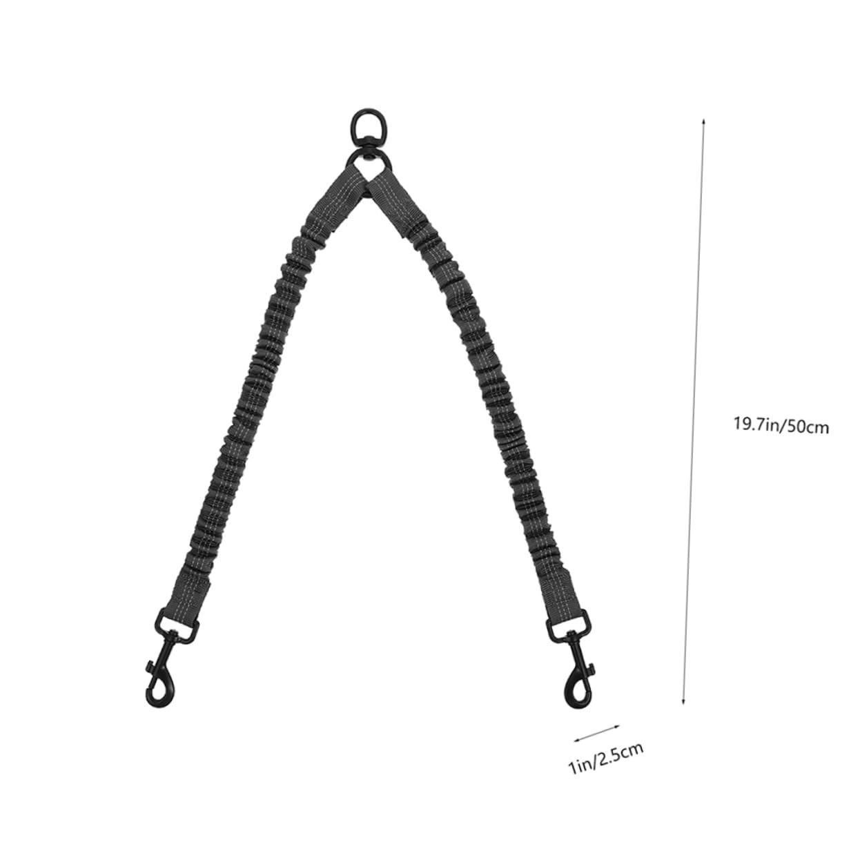 Guinzaglio Cane Doppia Testa Riflettente 3 Pezzi in Poliestere | Acciaio Inox, Uso Esterno per Camminata, Design Ergonomico Antirottura