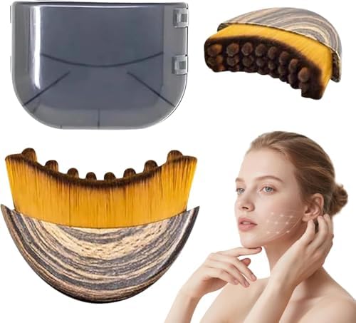 Lymphatic Contour Face Brush,Dry Lymphatic Drainage Massager, Anti-Puffiness & Detox & Lift, Ergonomically Designed to Fit The Skin Precisely
