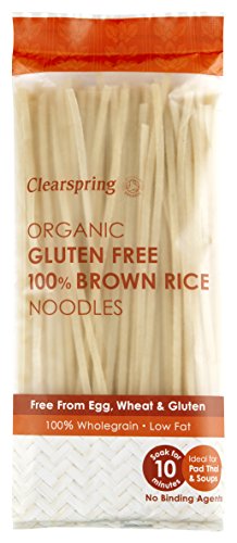 Nouilles de riz brun Clearspring 200g pâtes de riz complet asiatiques