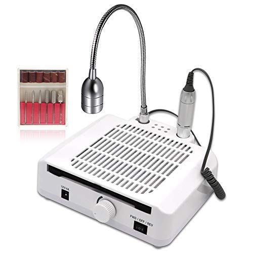 AZ GOGO 3-in-1 Professional Electric Nail Drill Set with Nail Dust Collector