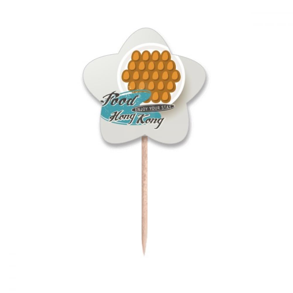 Drapeaux Hong Kong Egg Puff en papier pour animer un bar à cupcakes lors de vos fêtes
