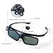 3D Glasses, Active Shutter Rechargeable Eyewear for 3D DLP-Link Projectors Cocar
