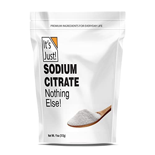 It's Just - Sodium Citrate, Food Grade, Non-GMO, Cheese Sauce Emulsifier, Spherification, Preserve Foods, 11oz